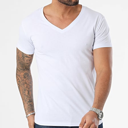 MTX - Maglietta con scollo a V Bianco