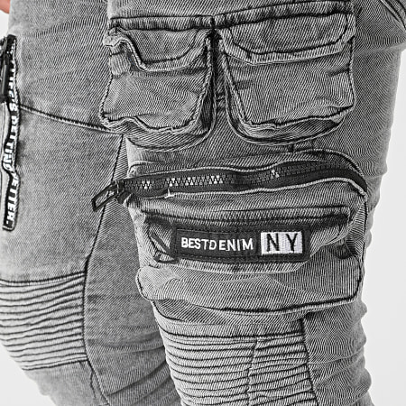 MTX - Pantaloni cargo grigi slim