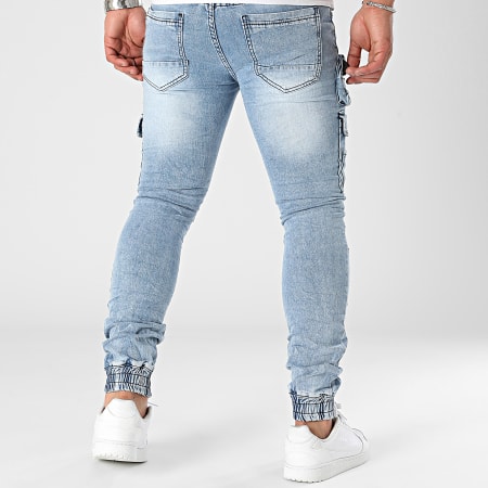 MTX - Pantaloni cargo slim fit in denim blu