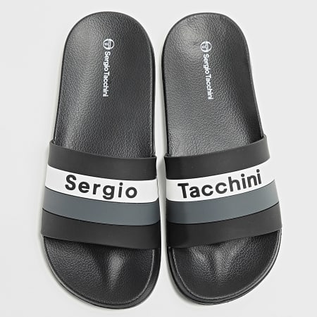 Sergio Tacchini - Claquettes San Remo STM419020 Ebony Black White