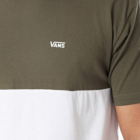 Vans - Tee Shirt Colorblock A3CZD Bicolore Vert Kaki Blanc