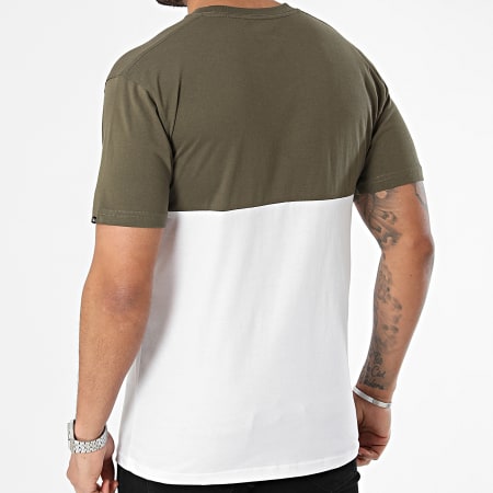 Vans - Camiseta Colorblock A3CZD Bicolor Verde Caqui Blanco