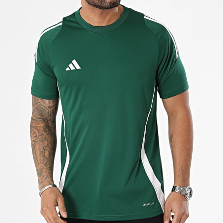 Adidas Sportswear - Tee Shirt A Bandes TIRO24 IS1017 Vert Foncé Blanc