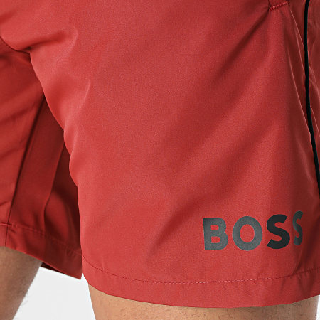 BOSS - Shorts de baño Starfish 50515191 Rojo oscuro