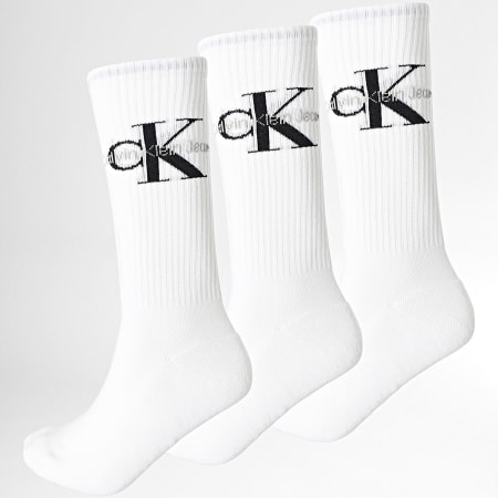 Calvin Klein - Lote de 3 pares de calcetines 0514 Blanco