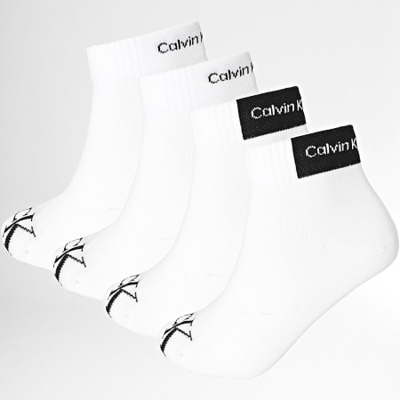 Calvin Klein - Lote de 4 Pares de Calcetines 9675 Blancos