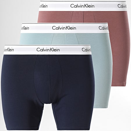Calvin Klein - Set di 3 boxer NB2381A Taupe Blue