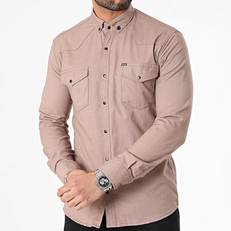 Classic Series - Camisa marrón de manga larga