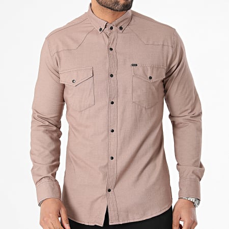 Classic Series - Camicia marrone a maniche lunghe