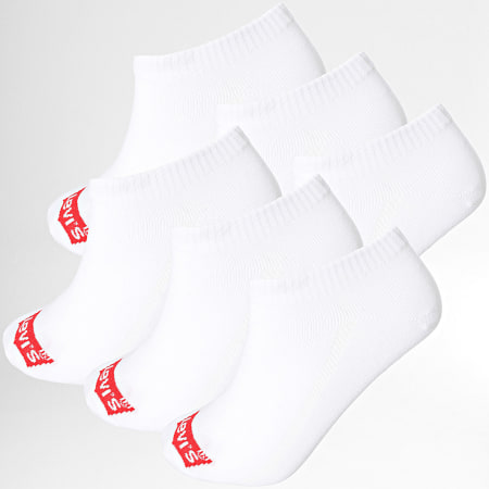 Levi's - Confezione da 6 paia di calzini a taglio basso 6533 bianco