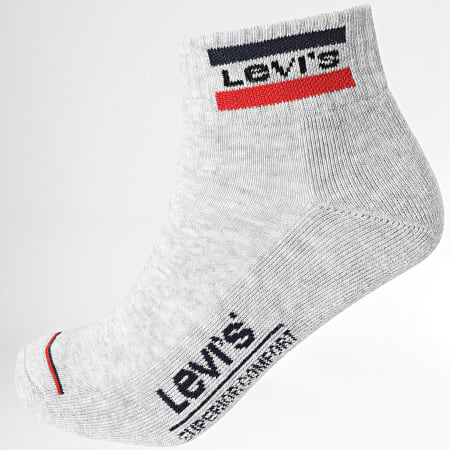 Levi's - 6 paia di calzini a taglio medio 0482 grigio scuro