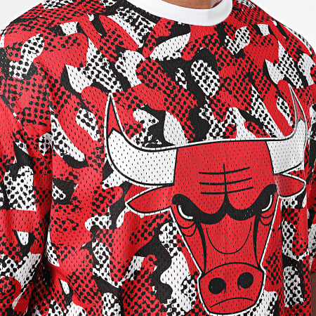 New Era - Tee Shirt NBA Team All Over Print Mesh Chicago Bulls 60435490 Rouge
