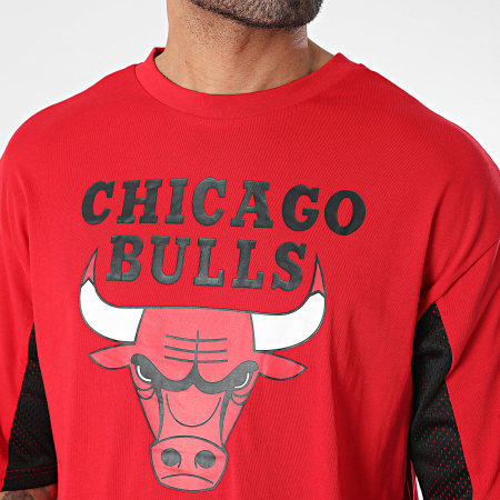 New Era - Maglietta dei Chicago Bulls 60435481 Rosso Nero