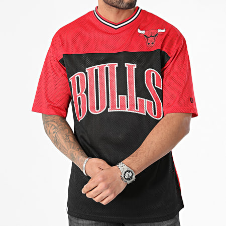 New Era - Tee Shirt Arch Graphic Mesh Chicago Bulls 60435447 Noir Rouge