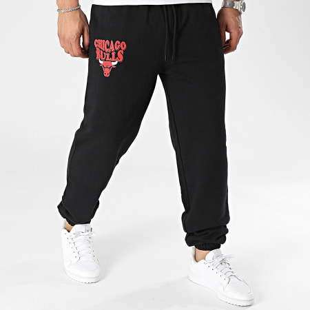 New Era - Pantalones de chándal de los Chicago Bulls 60435499 Negro