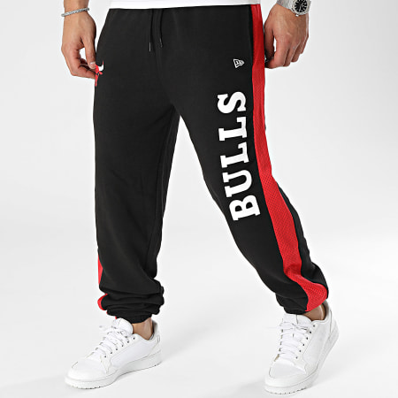 New Era - Pantaloni da jogging dei Chicago Bulls 60435497 Nero Rosso