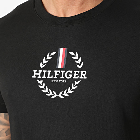 Tommy Hilfiger - Tee Shirt Global Stripe Wreath 4388 Noir