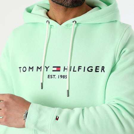 Tommy Hilfiger - Sweat Capuche Tommy Logo 1599 Vert Clair