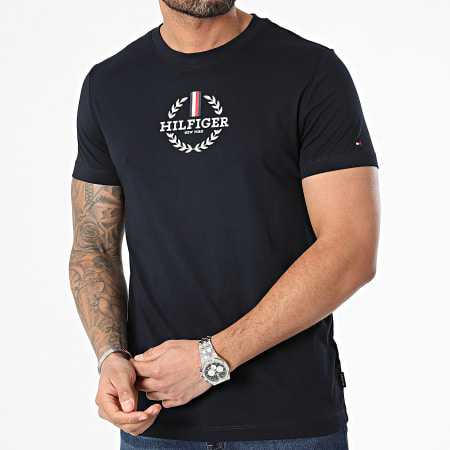 Tommy Hilfiger - Camiseta Global Stripe Wreath 4388 Azul Marino