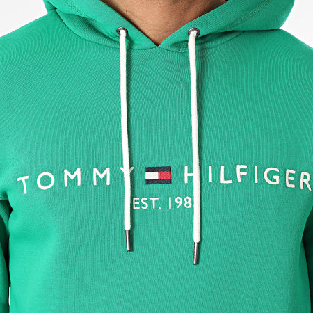 Tommy Hilfiger - Felpa con cappuccio Tommy Logo 1599 verde