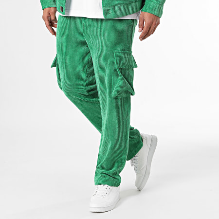 Aarhon - Conjunto de chaqueta y pantalón Cargo verde