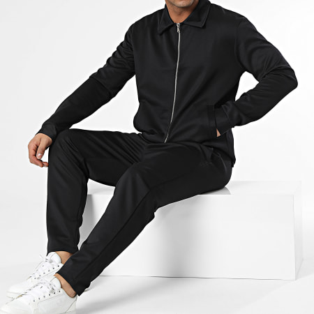 Aarhon - Set giacca e pantaloni con zip nera