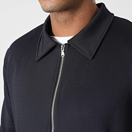 Aarhon - Conjunto de chaqueta y pantalón azul marino con cremallera