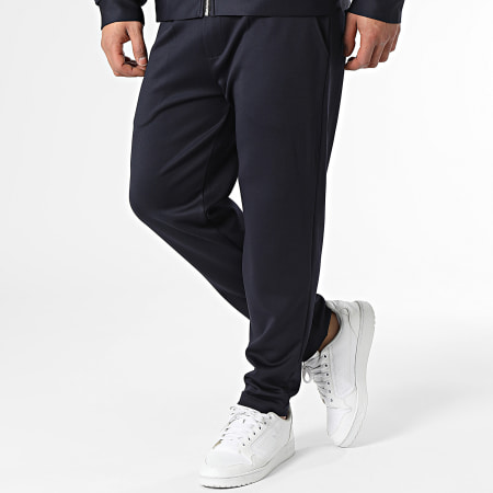 Aarhon - Set giacca e pantaloni con zip blu navy