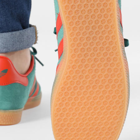 Adidas Originals - Gazelle Mujer Zapatillas IE8605 Core Verde Goma Roja Preloved3