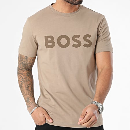 BOSS - Tee Shirt Thinking 1 50481923 Marron Clair