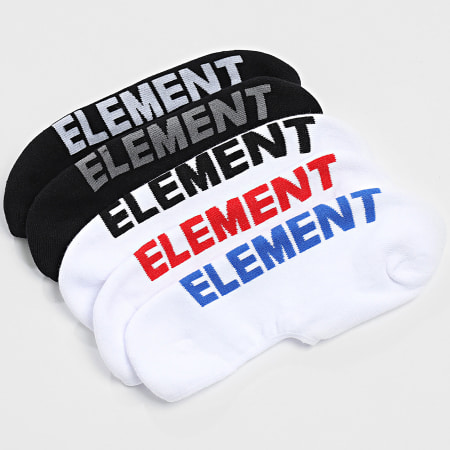 Element - Lot De 5 Paires De Chaussettes Low Rise ELYAA00185 Blanc Noir