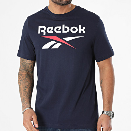 Reebok - Tee Shirt Big Stacked Logo 100071176 Bleu Marine