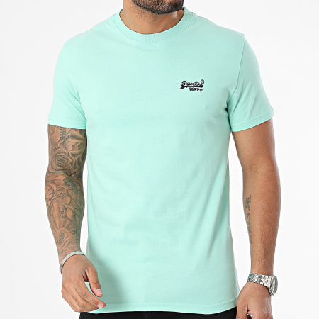 Superdry - Tee Shirt Essential Logo Embroidery M1011245A Turquoise