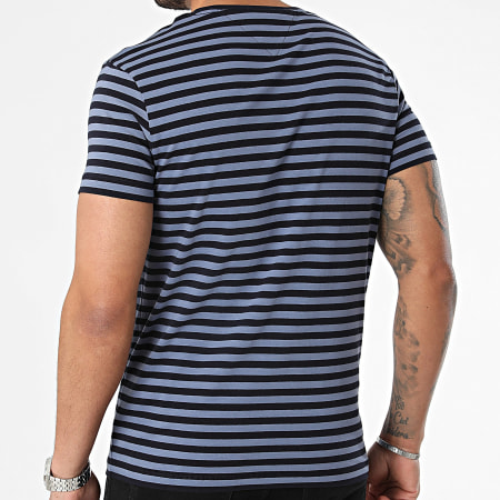 Tommy Hilfiger - Tee Shirt Slim Fit A Rayures 0800 Bleu Marine