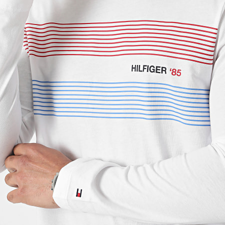 Tommy Hilfiger - Tee Shirt Manches Longues Chest 4434 Blanc