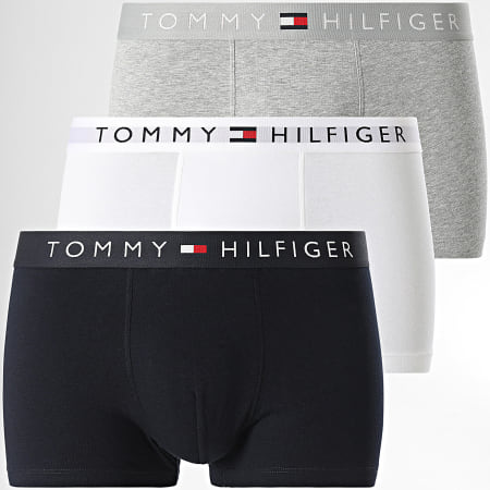 Tommy Hilfiger - Lot De 3 Boxers Trunk 3181 Noir Blanc Gris