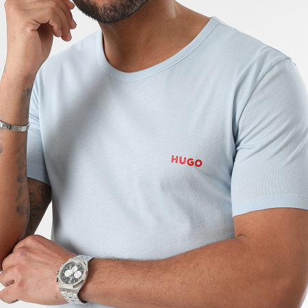 HUGO - Confezione da 3 magliette 50480088 Rosa chiaro Navy Azzurro