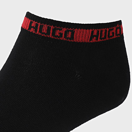 HUGO - Lote de 2 pares de calcetines deportivos 50467707 Negro Rojo