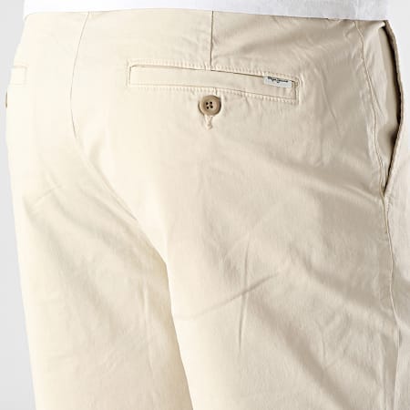 Pepe Jeans - Pantalón Corto Regular Fit Chino PM801092 Beige Claro