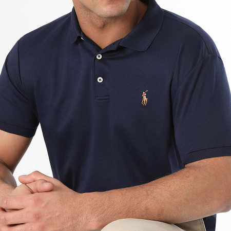 Polo Ralph Lauren - Polo personalizzata a maniche corte in cotone morbido Premium Slim Fit Navy