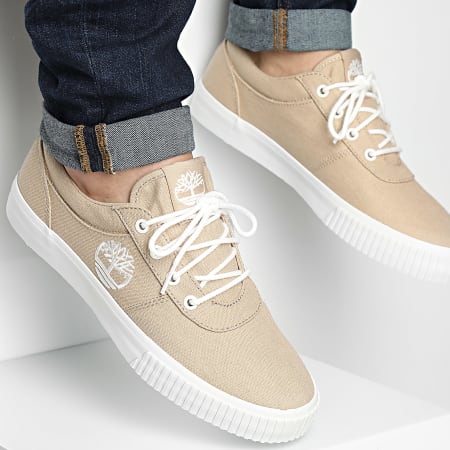 Timberland - Mylo Bay Low Lace A661N Sneakers in tela beige chiaro