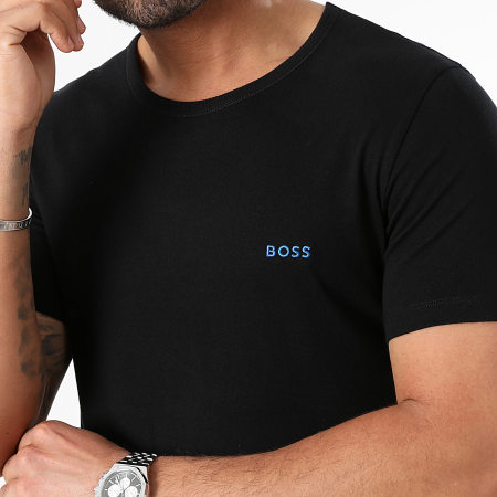 BOSS - Lot De 3 Tee Shirts Classic 50515002 Noir Bleu Marine Vert Kaki