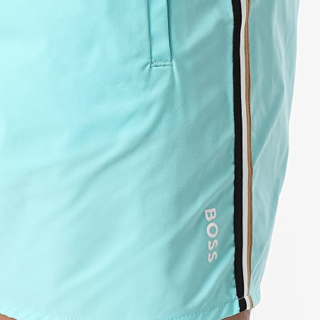 BOSS - Short De Bain A Bandes Iconic 50491594 Bleu Turquoise