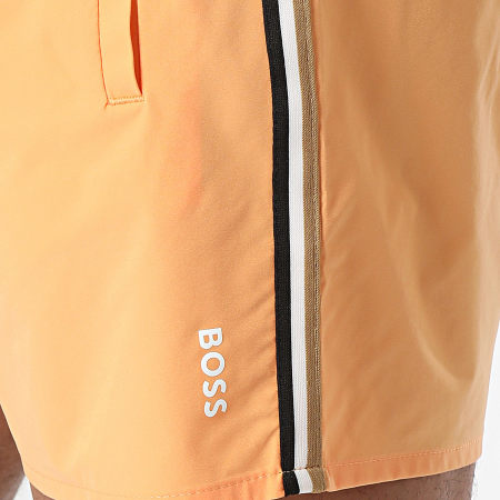 BOSS - Short De Bain A Bandes Iconic 50491594 Orange
