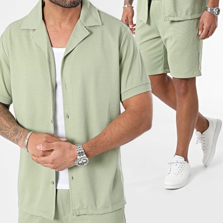 Frilivin - Conjunto Camisa Manga Corta Y Pantalón Corto Jogging Verde