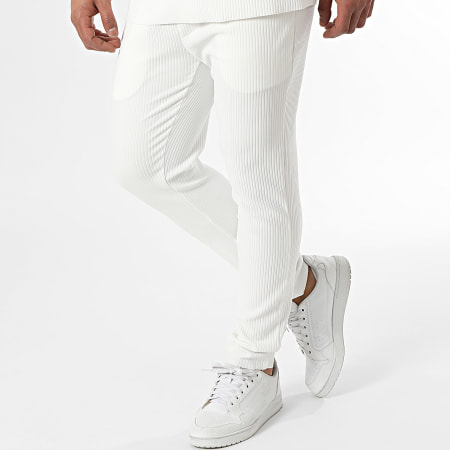 Frilivin - Conjunto de camiseta y pantalón blancos