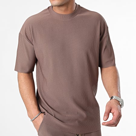 Frilivin - Conjunto de camiseta y pantalón marrón