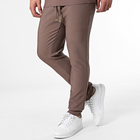 Frilivin - Conjunto de camiseta y pantalón marrón