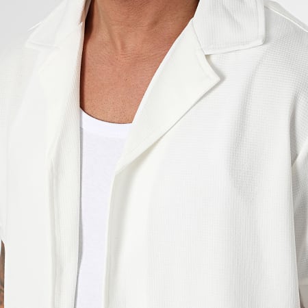Frilivin - Set camicia bianca a maniche corte e pantaloncini da jogging