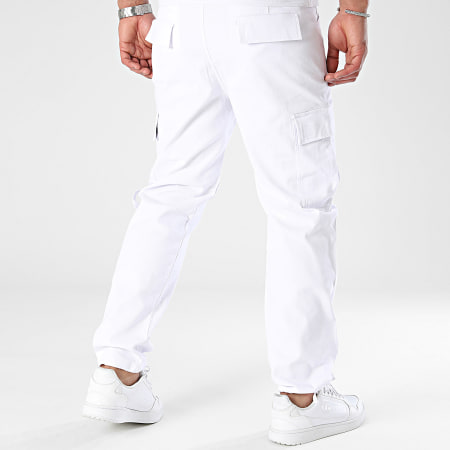 Frilivin - Pantaloni cargo bianchi